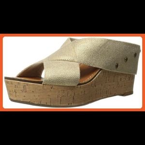 Madeline Gold Wedges *new in box*